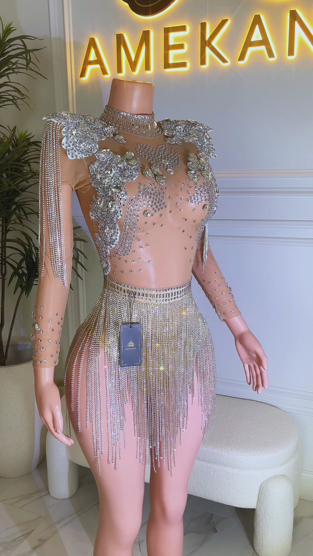 Diamond Drip Tassel Bodysuit (Made to Order)