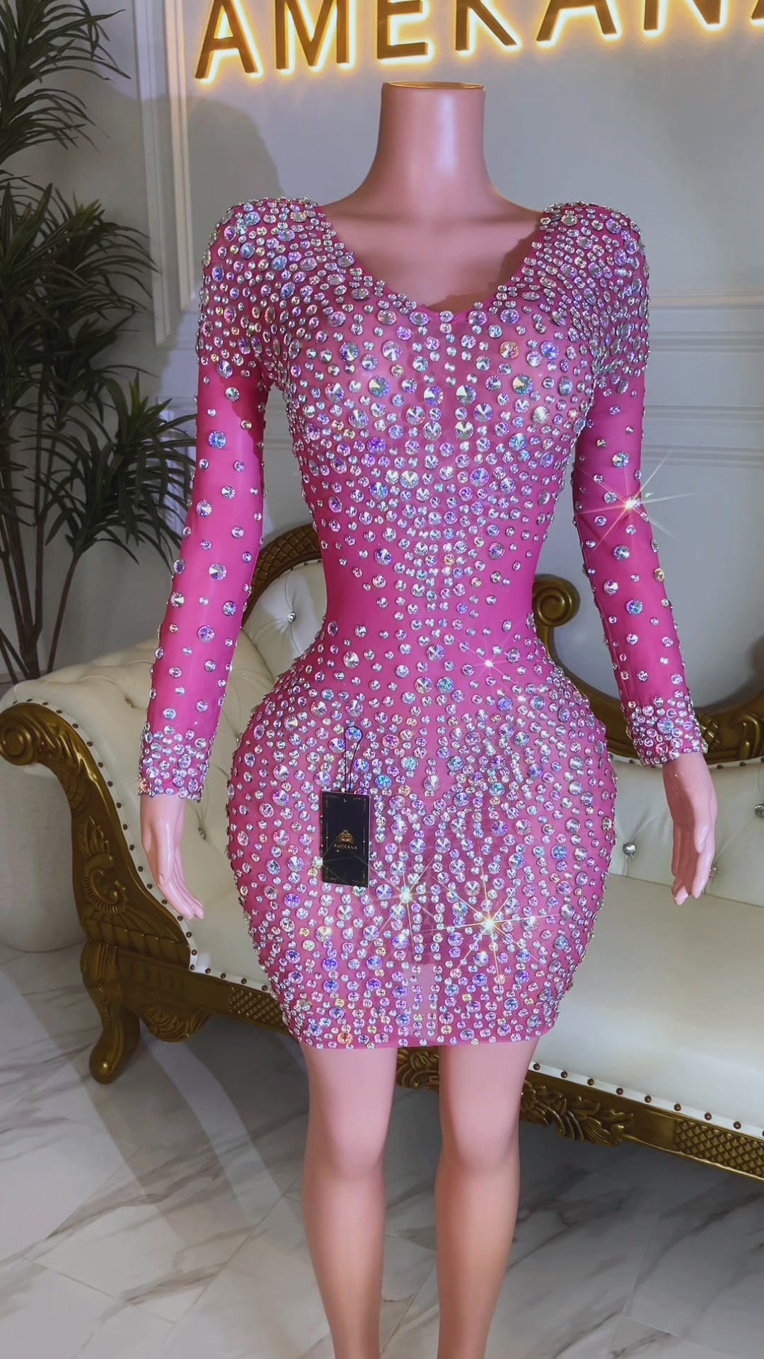 Alana Diamante Dress (Ready To Ship)