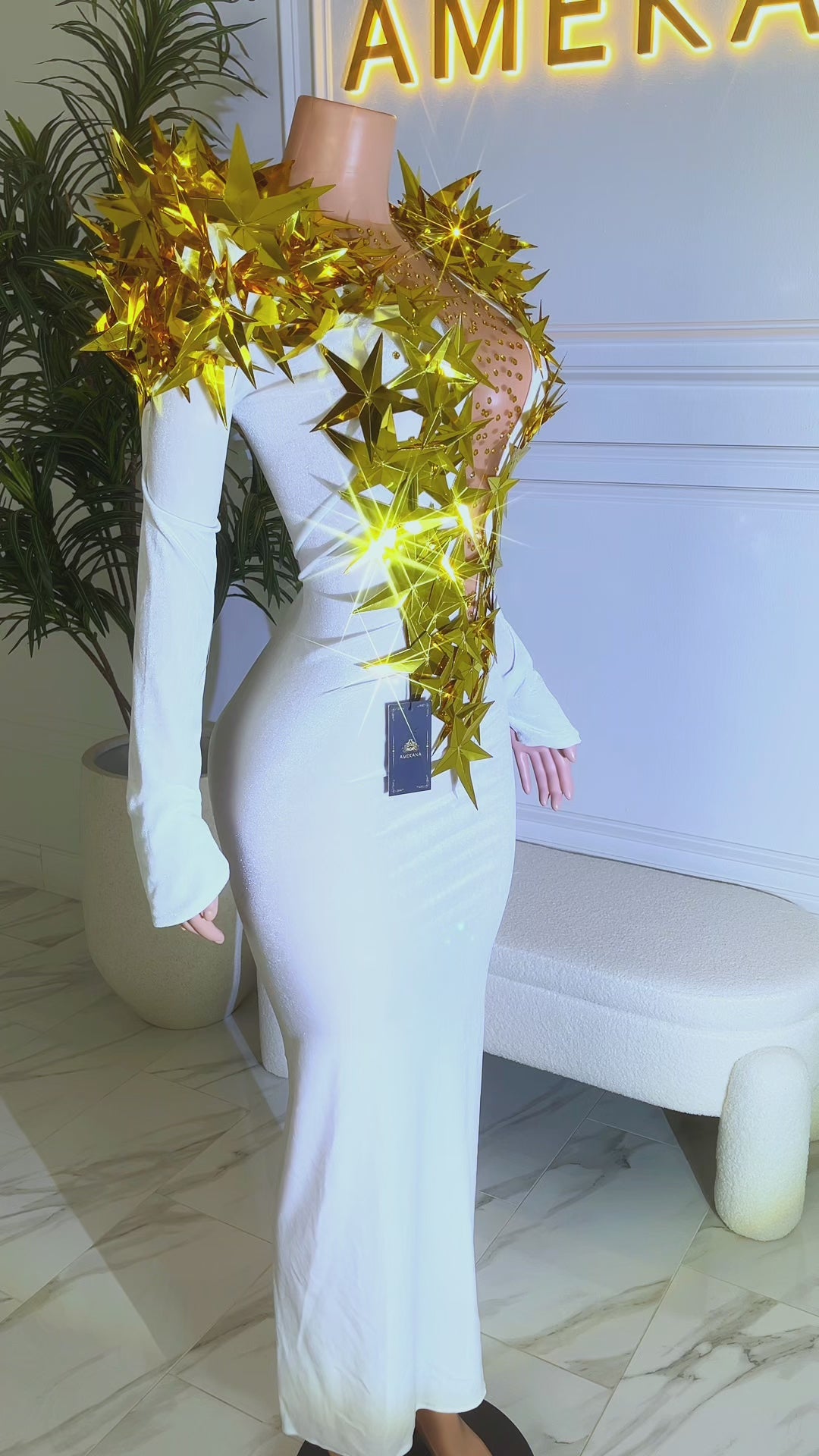 Astra White Maxi Dress (Made To Order)