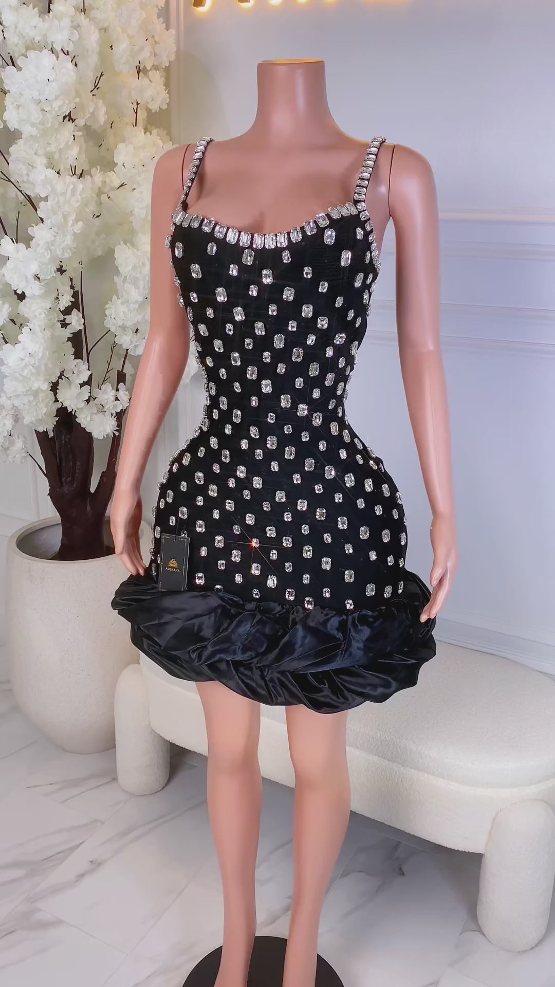 Donna Rhinestone Dress (Ready to Ship)