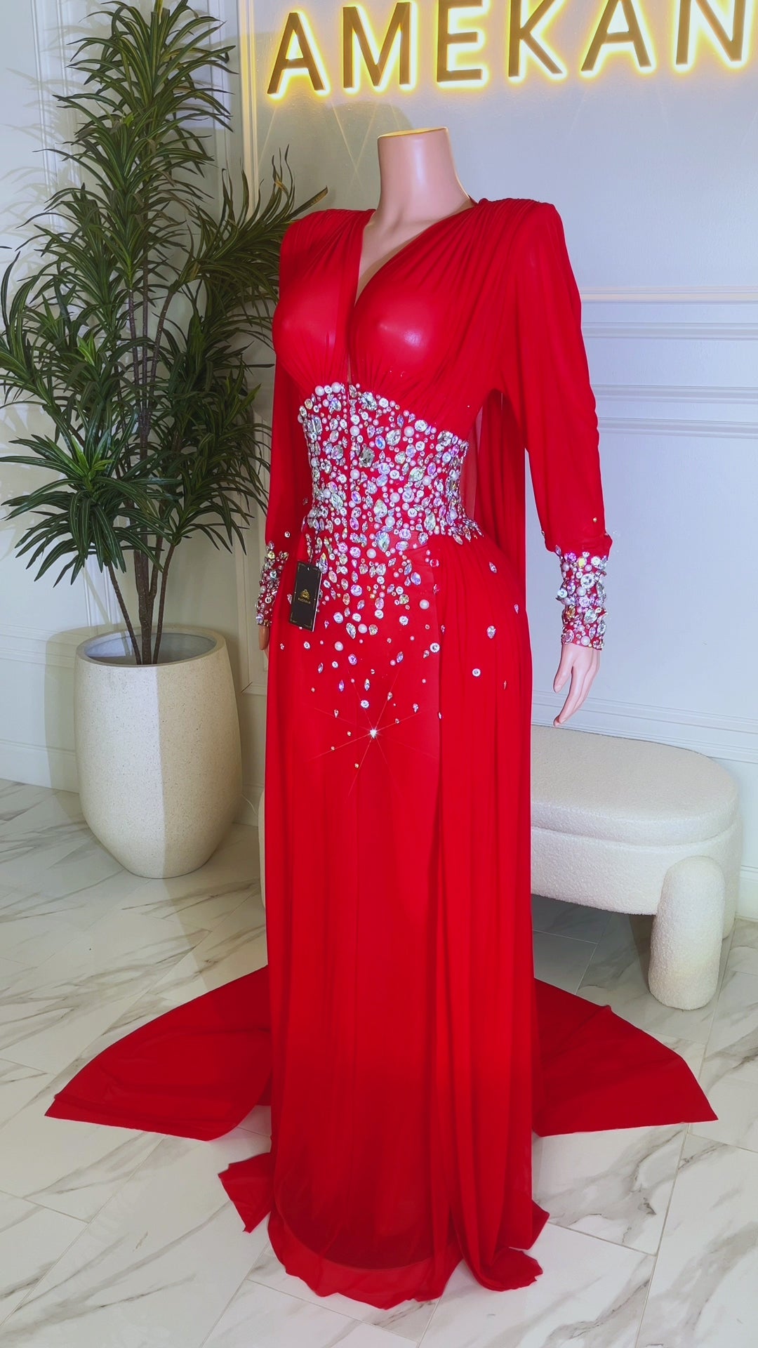 Opal Red Dress(Ready To Ship)