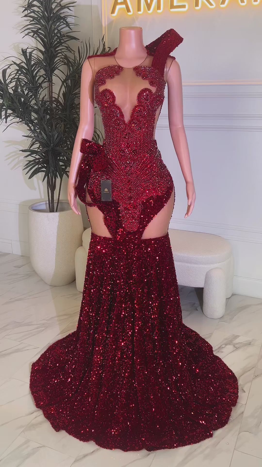 Destiny Red Maxi Dress (Ready To Ship)