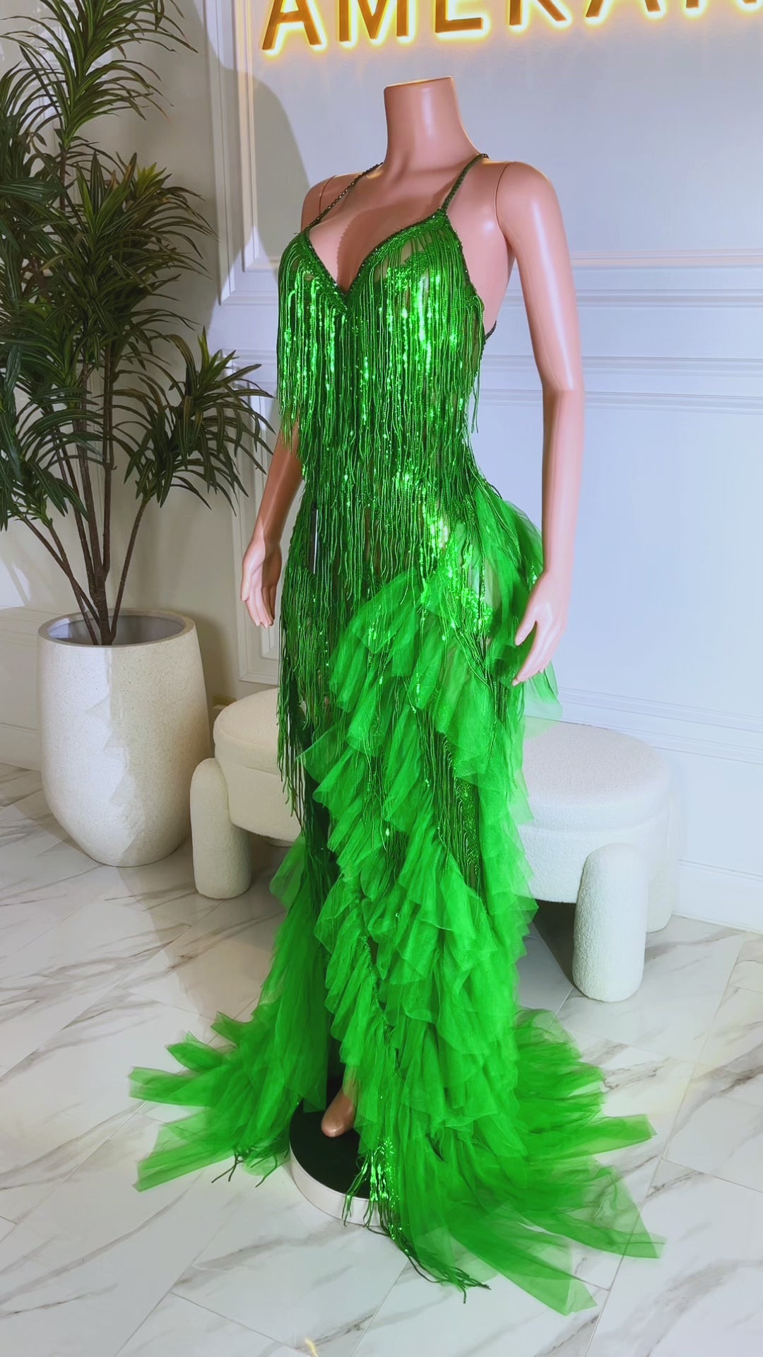 Tango With Me Green Dress (Made to Order)