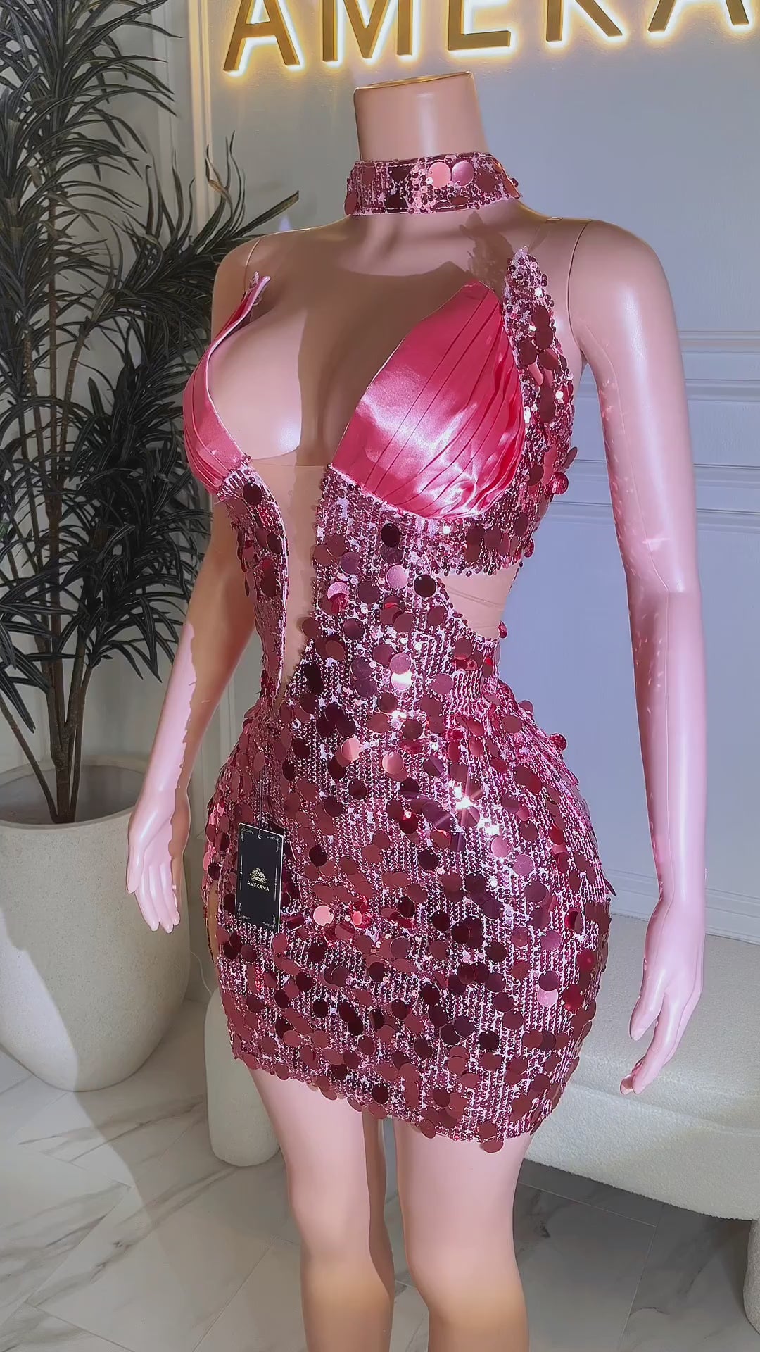 Rana Rose Pink Dress (Ready To Ship)