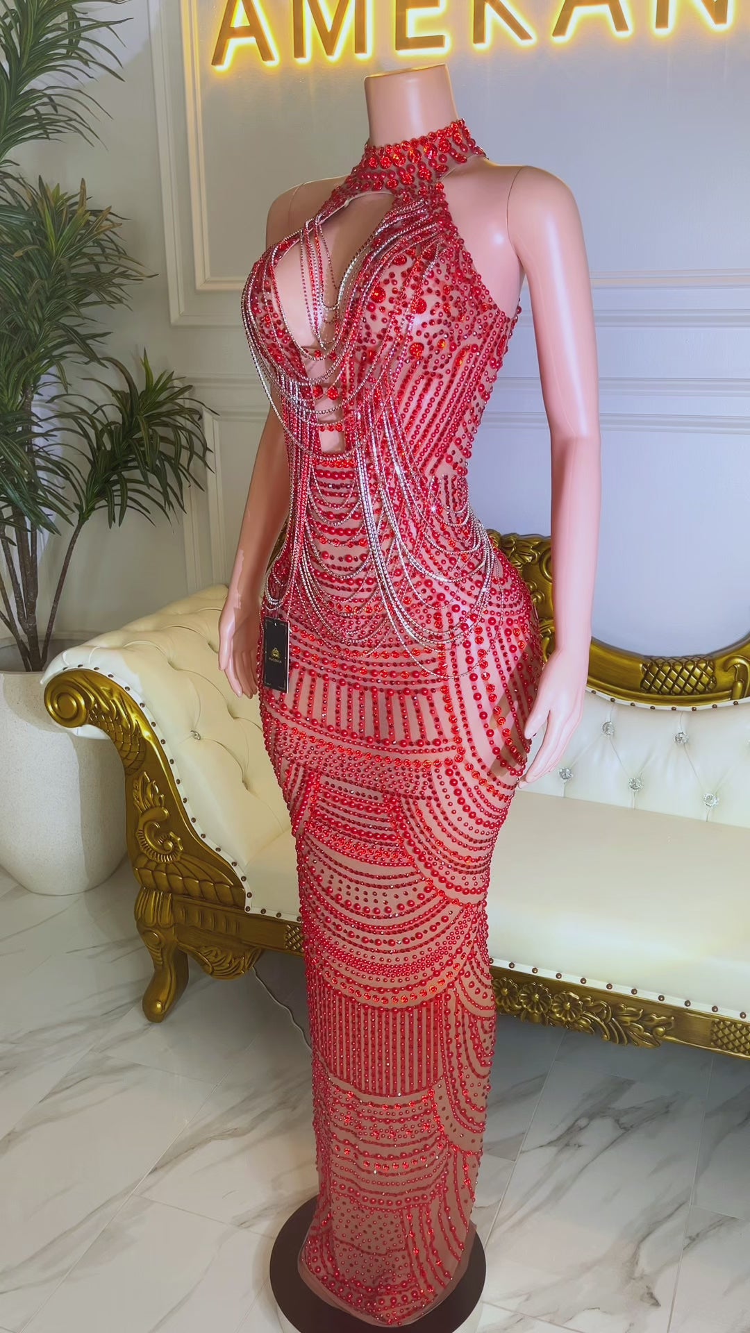 So Mysterious Red Dress (Made to Order)