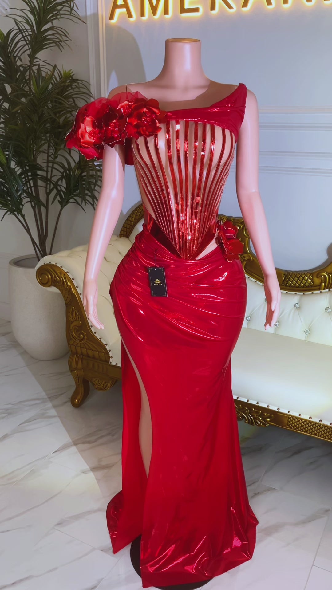 Rosey Red Maxi Dress (Made to Order)