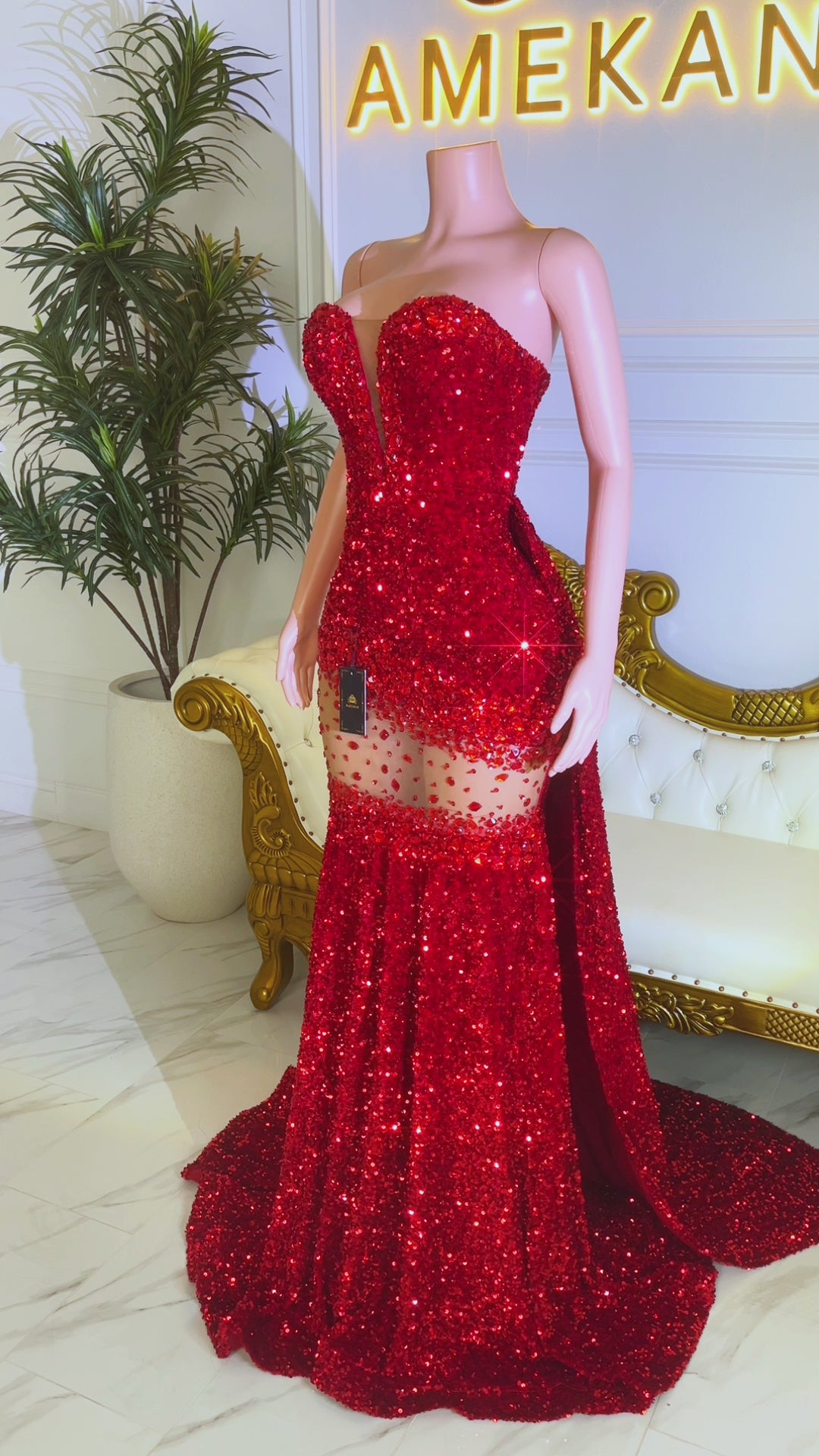 Mademoiselle Red Dress (Ready To Ship)