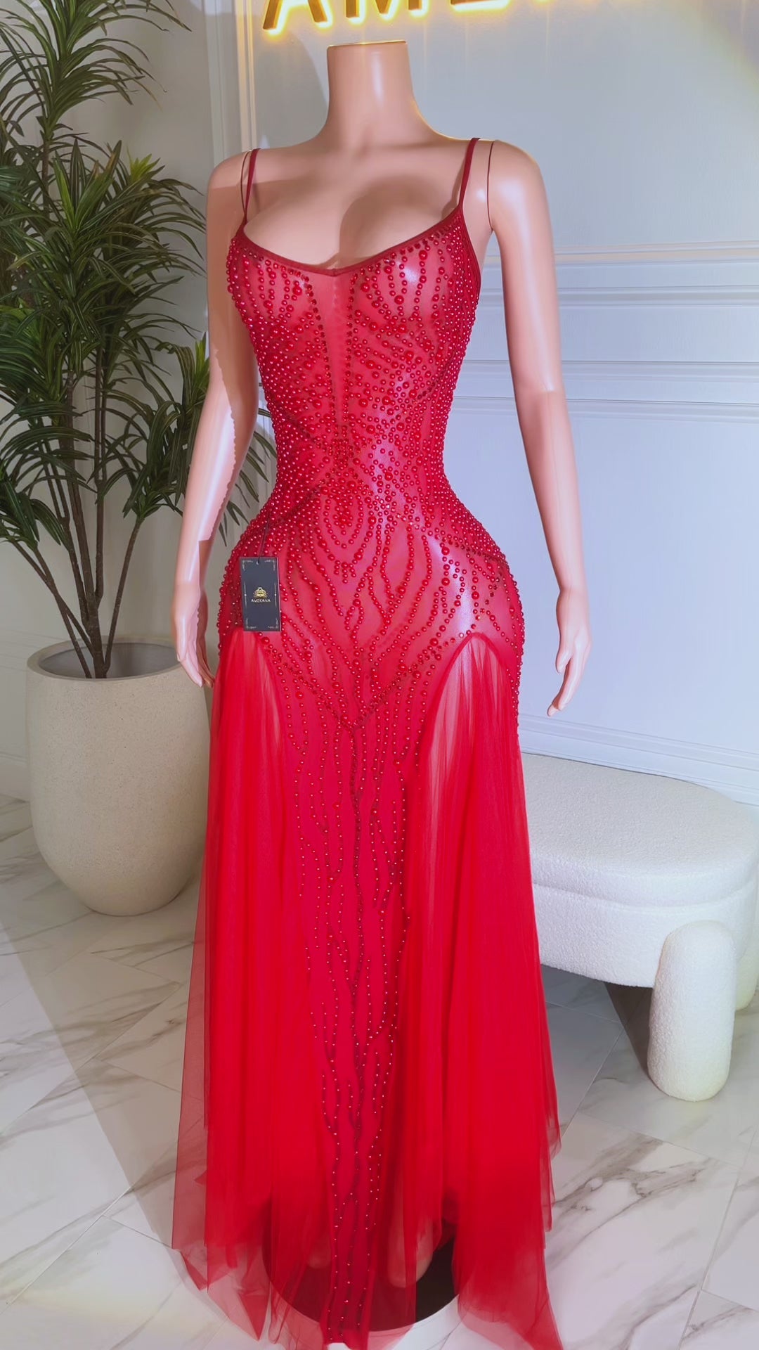 Flirt with Fame Red Maxi Dress (Made to Order)