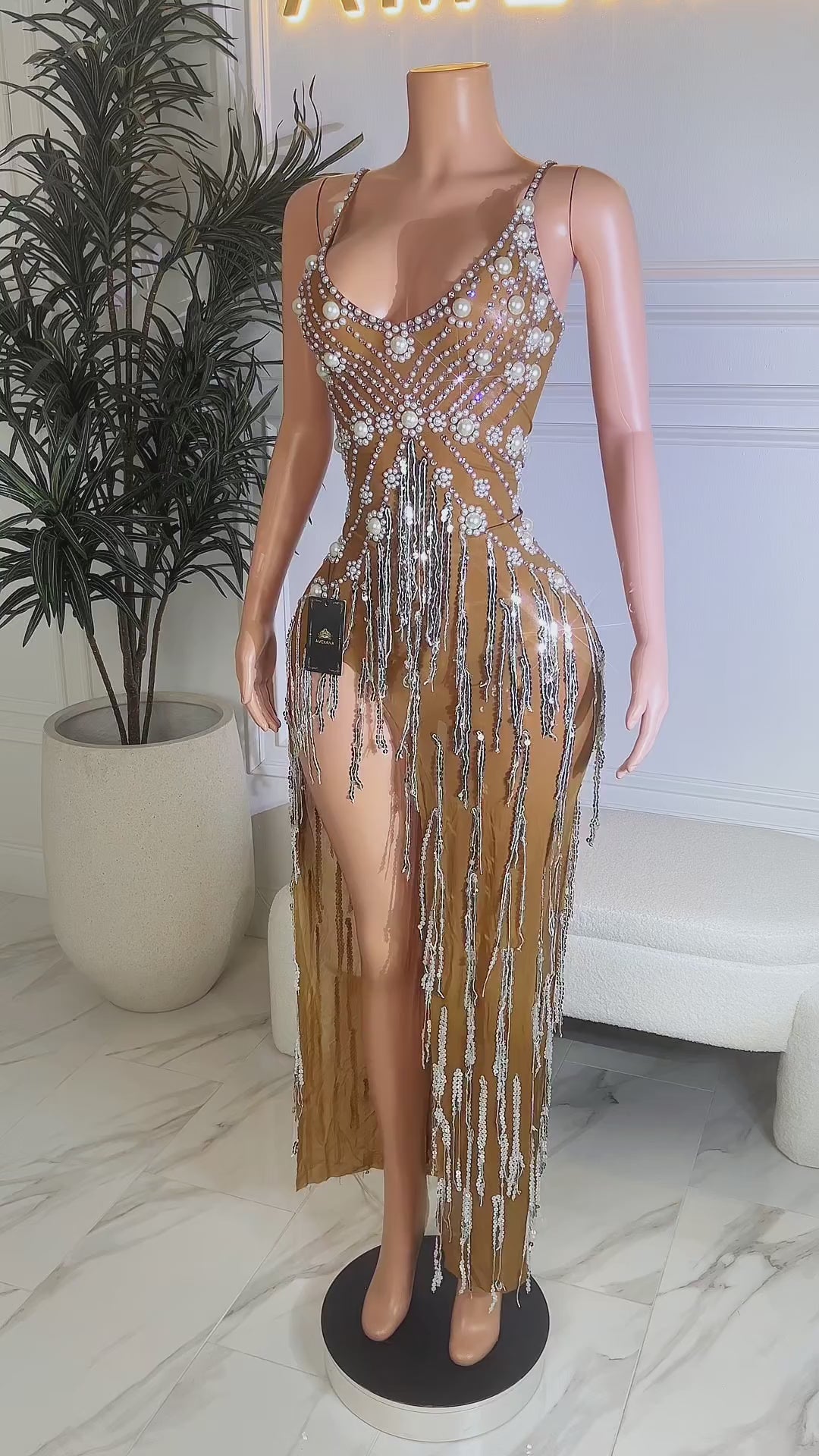 Glow Up Fringe Dress(Ready To Ship)