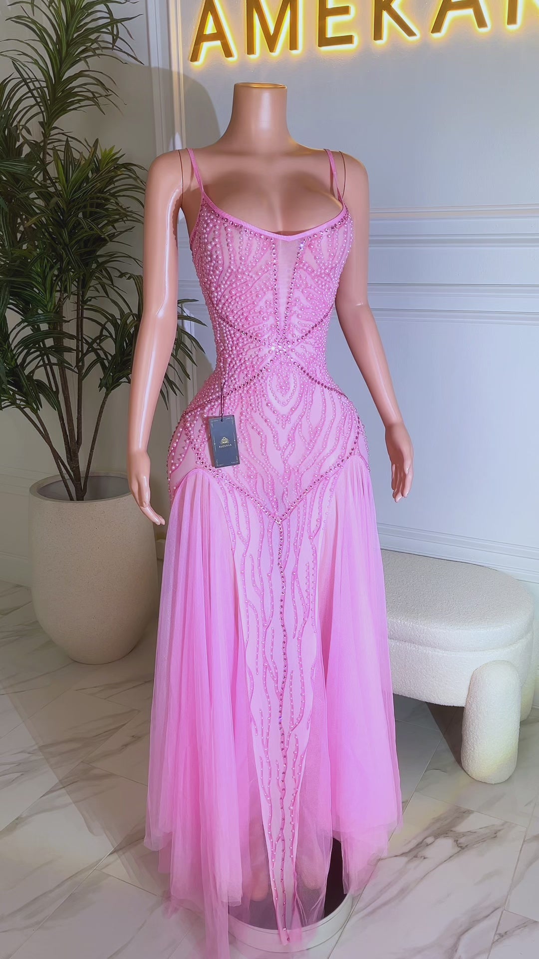 Flirt with Fame Pink Maxi Dress(Ready To Ship)