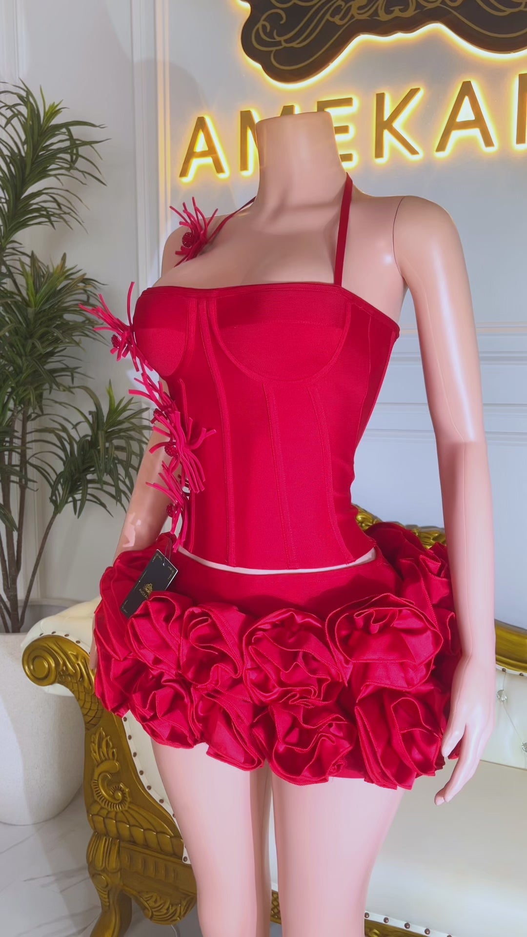 Red Rose Fantasy Skirt Set (Made to Order)