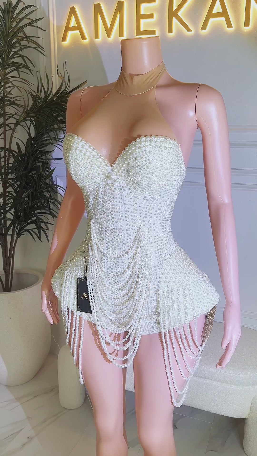 Vanity Pearl Playsuit (Ready To Ship)