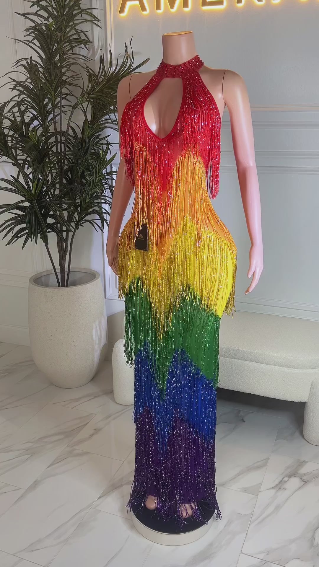 Viva La Color Fringe Dress (Ready To Ship)