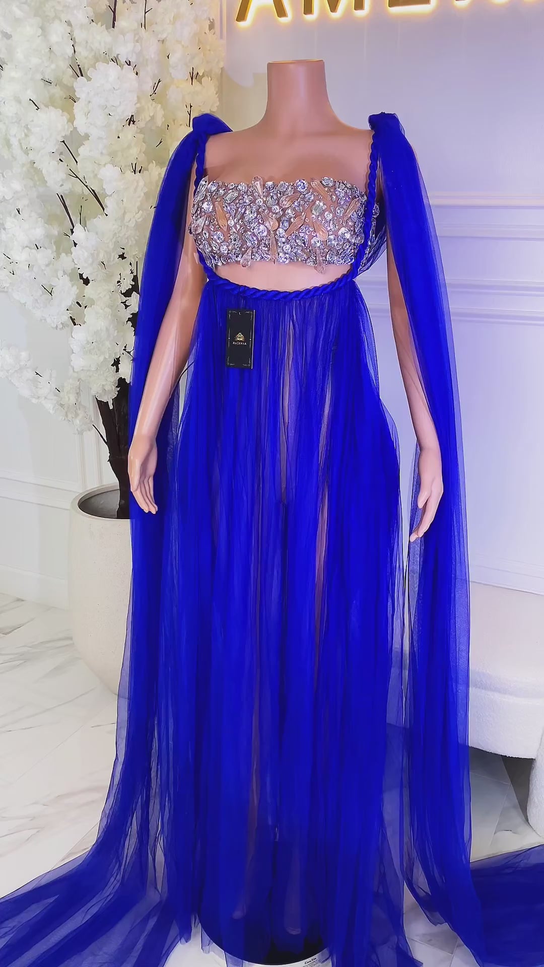Elara Blue Maxi Dress (Ready to Ship)
