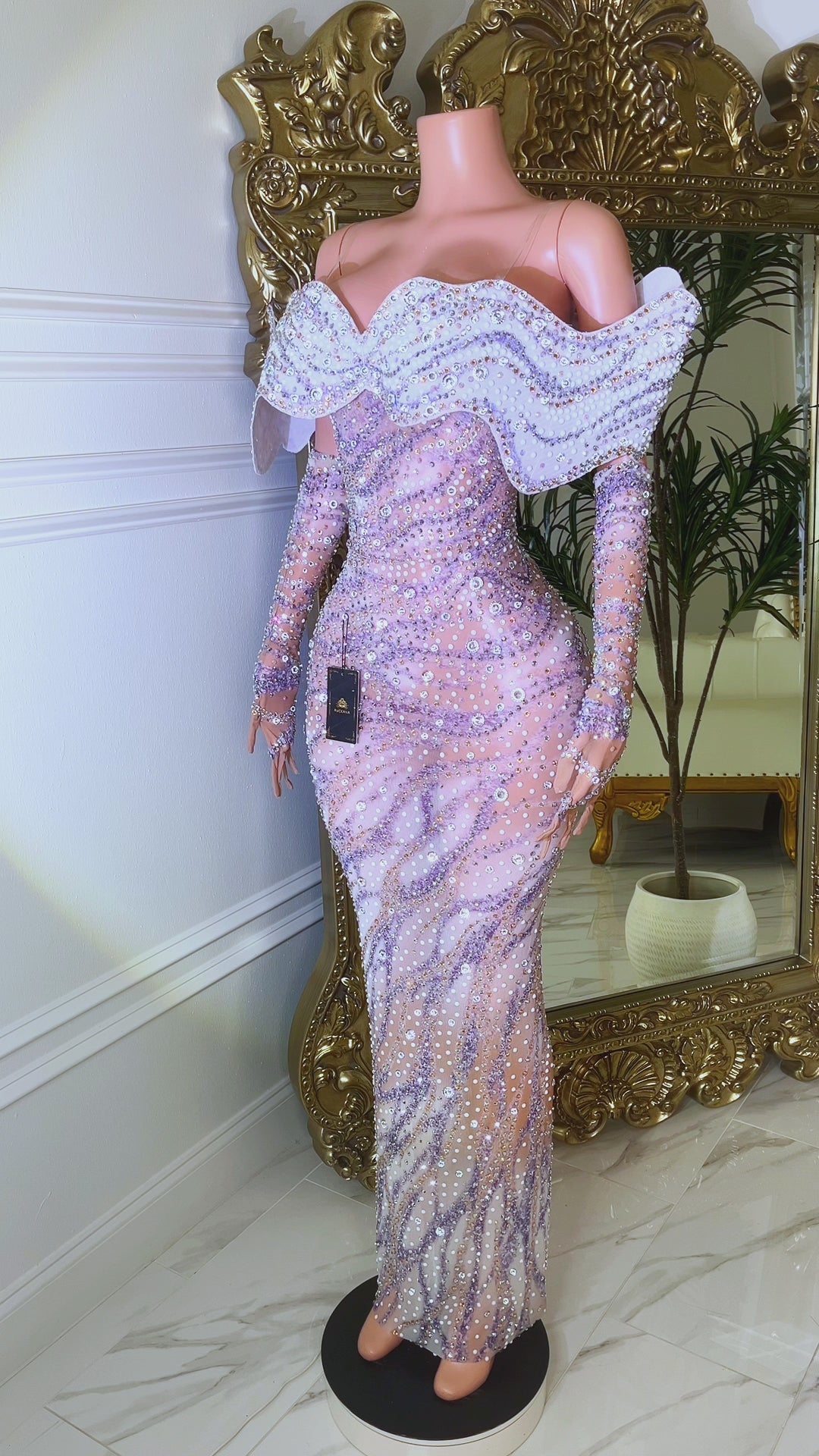 Ocean Empress Silver Dress (Ready To Ship)