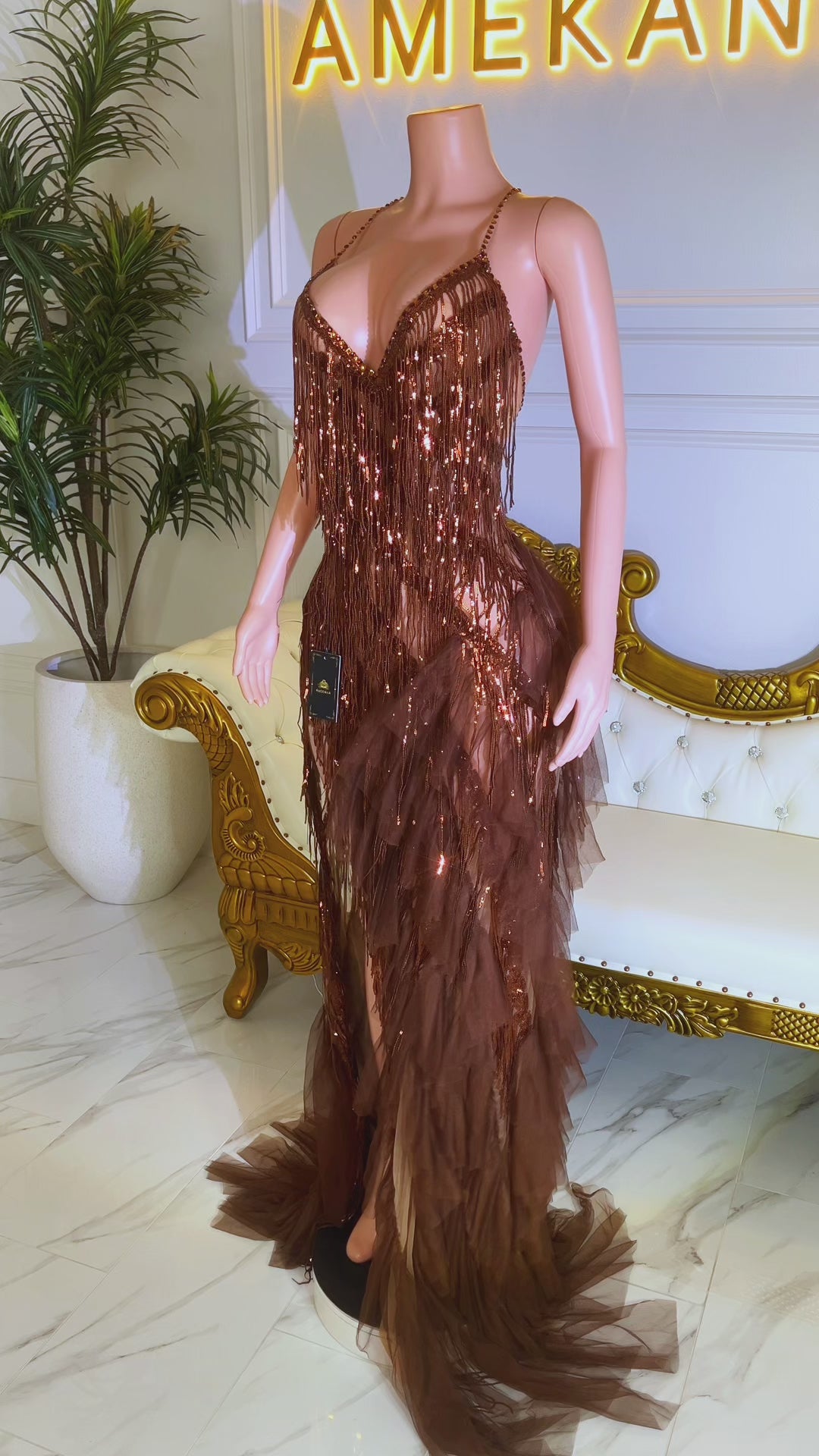 Tango With Me Brown Dress (Made to Order)