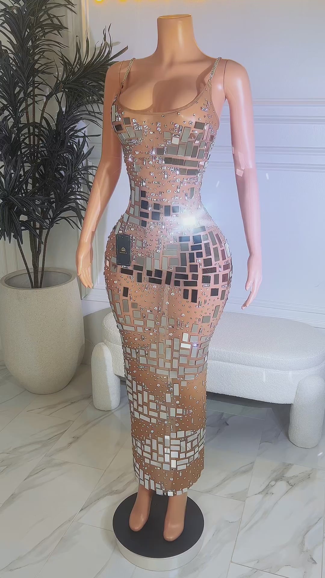 Pixel Mirror Dress (Ready To Ship)