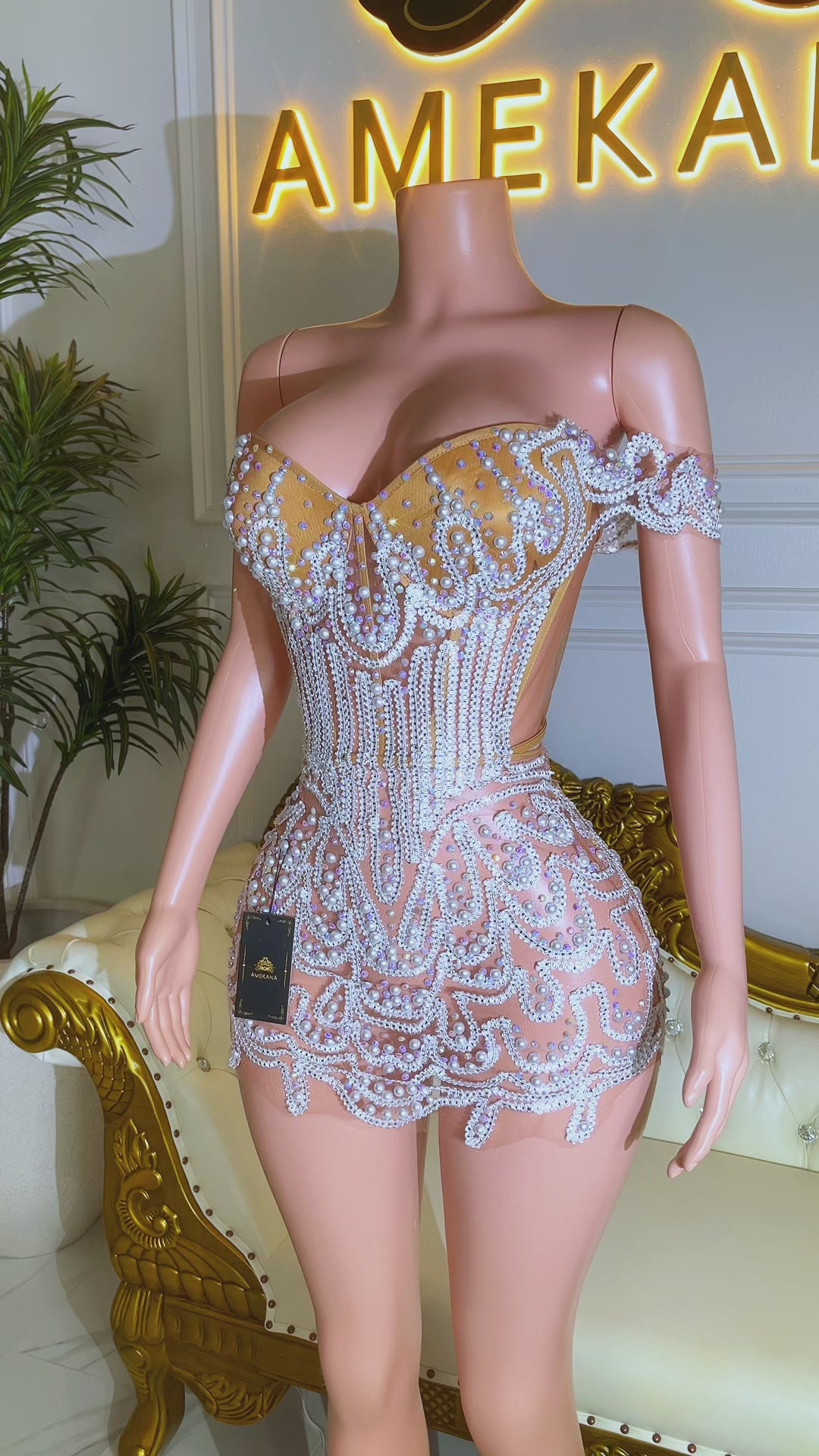 Pearly Obsession Mini Dress(Ready To Ship)