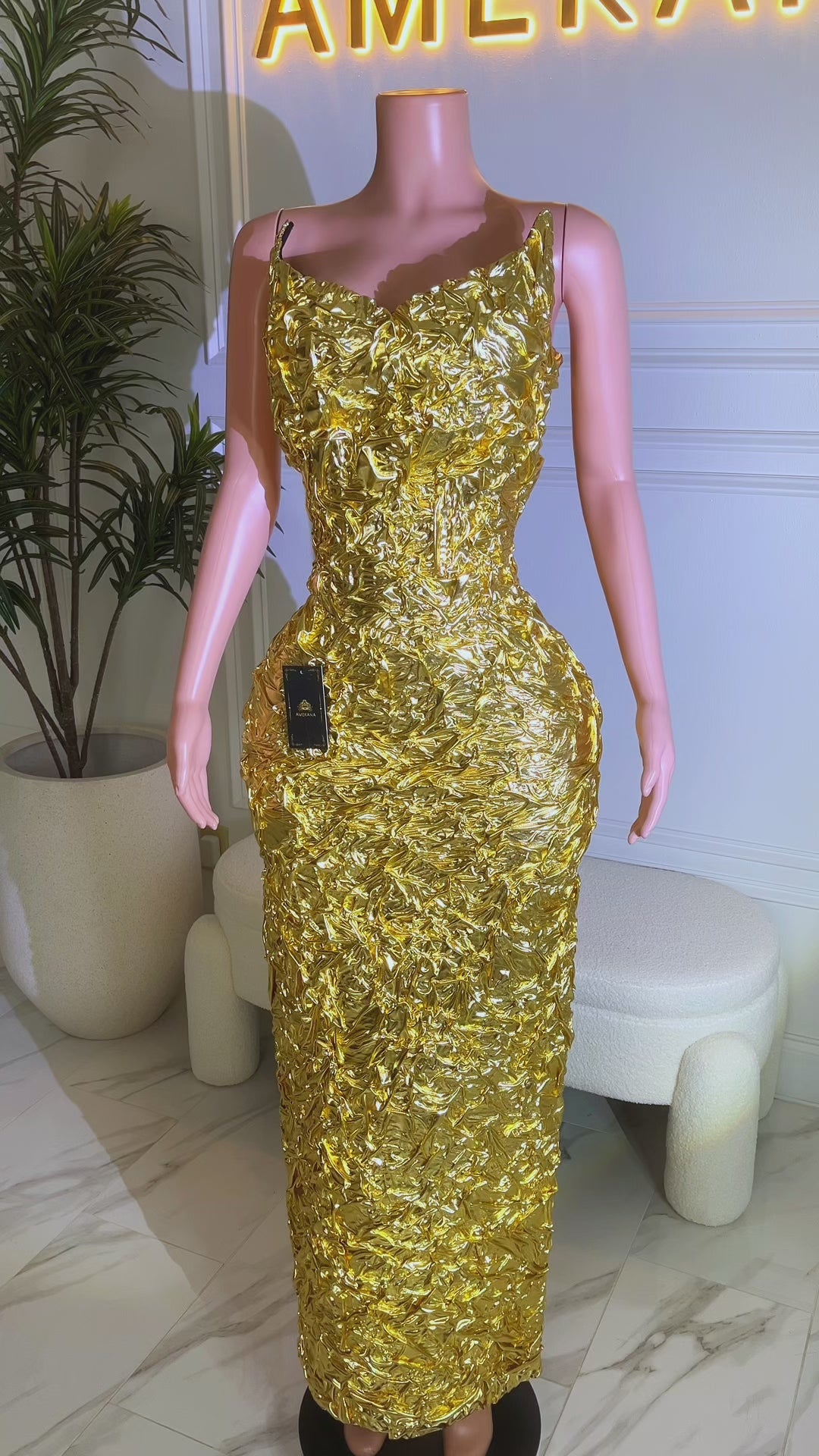 Molten Gold Maxi Dress (Made to Order)