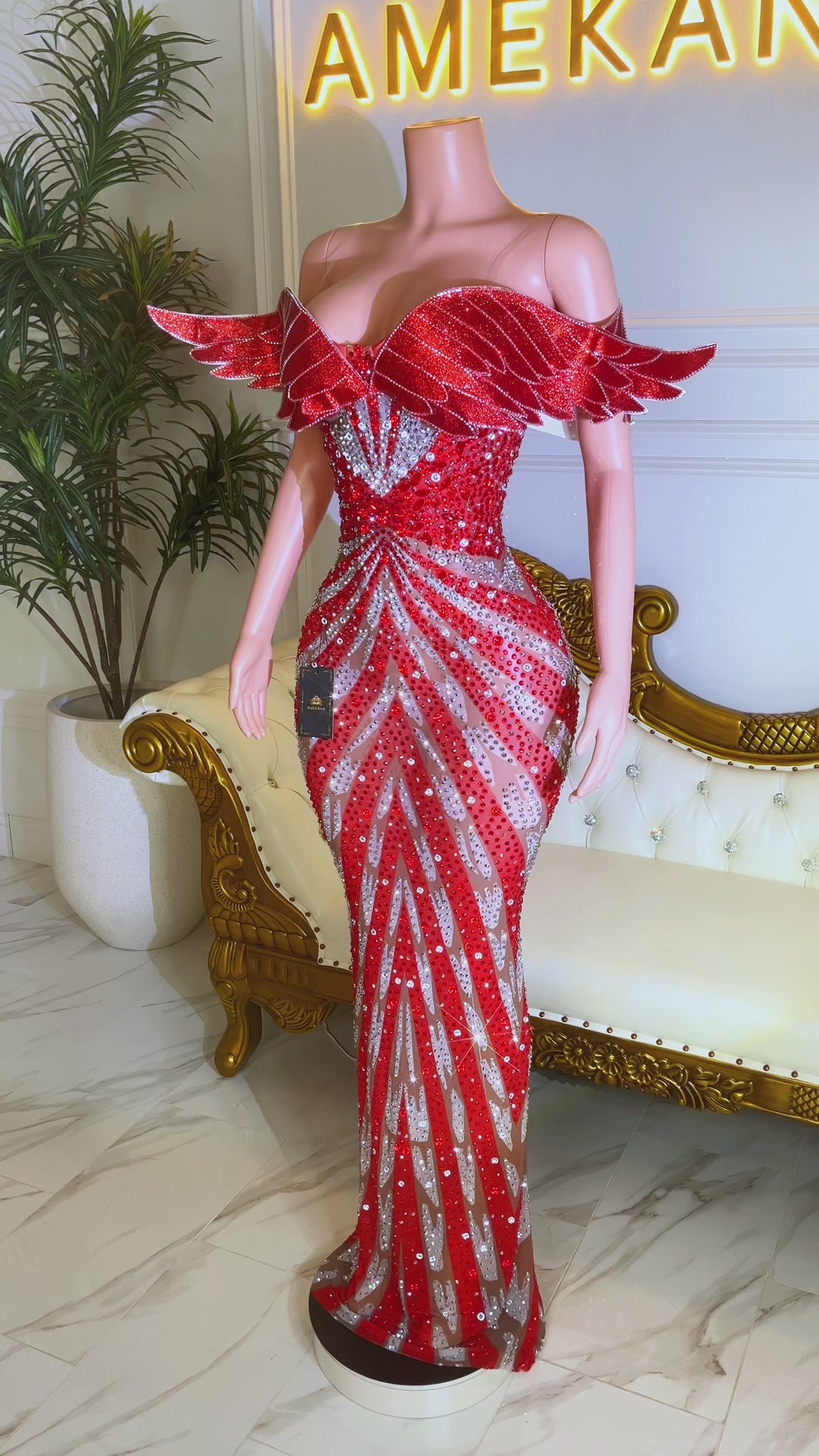 Kimber Red Maxi Dress (Ready To Ship)