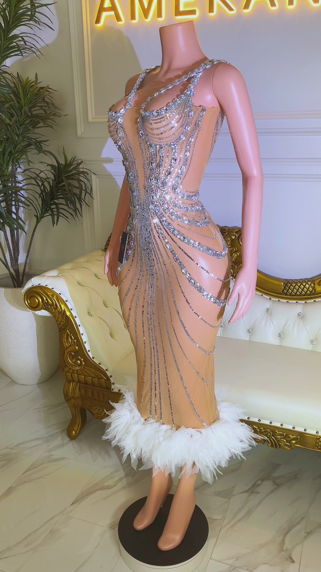 Angel Aura Midi Dress(Ready To Ship)