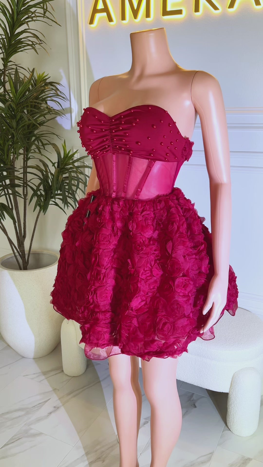 Rosette Romance Dress(Ready To Ship)