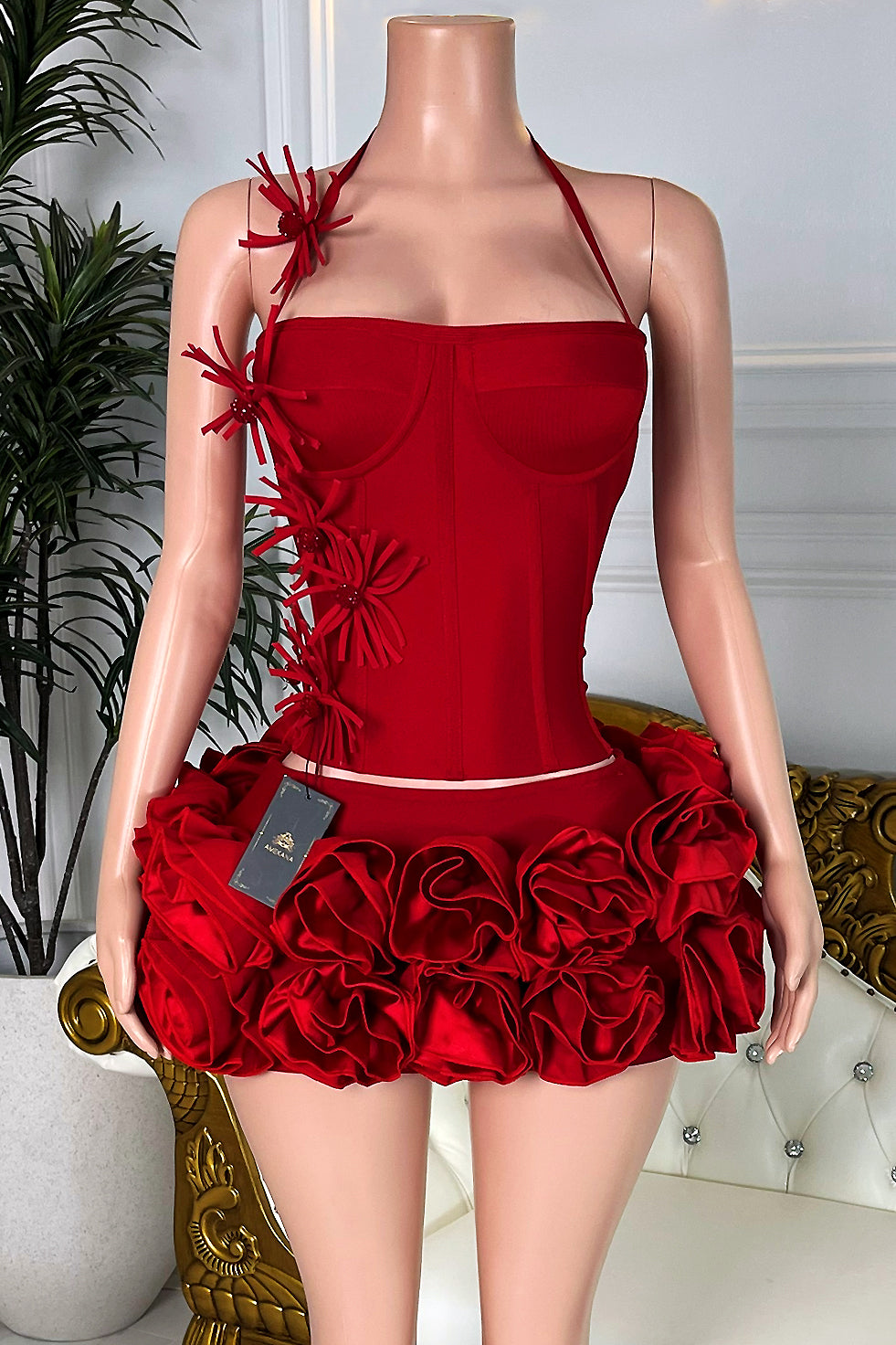 Red Rose Fantasy Skirt Set (Made to Order)
