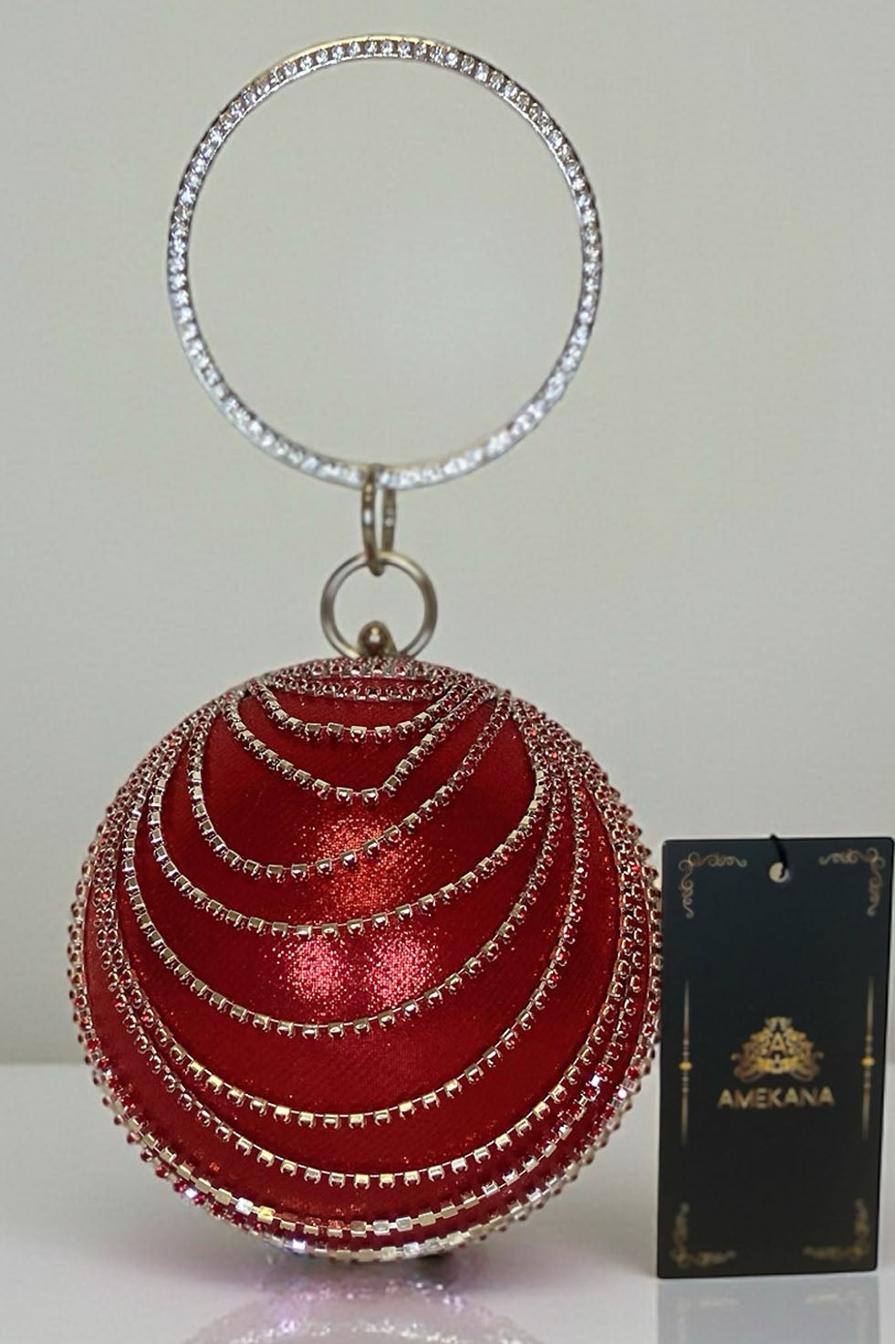 Globe Red Clutch (Ready to Ship)