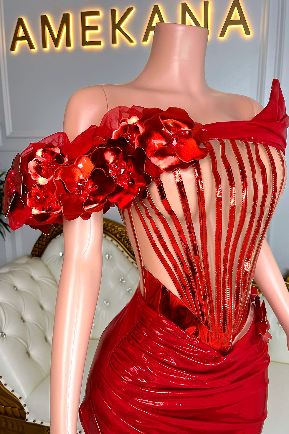 Rosey Red Maxi Dress (Made to Order)