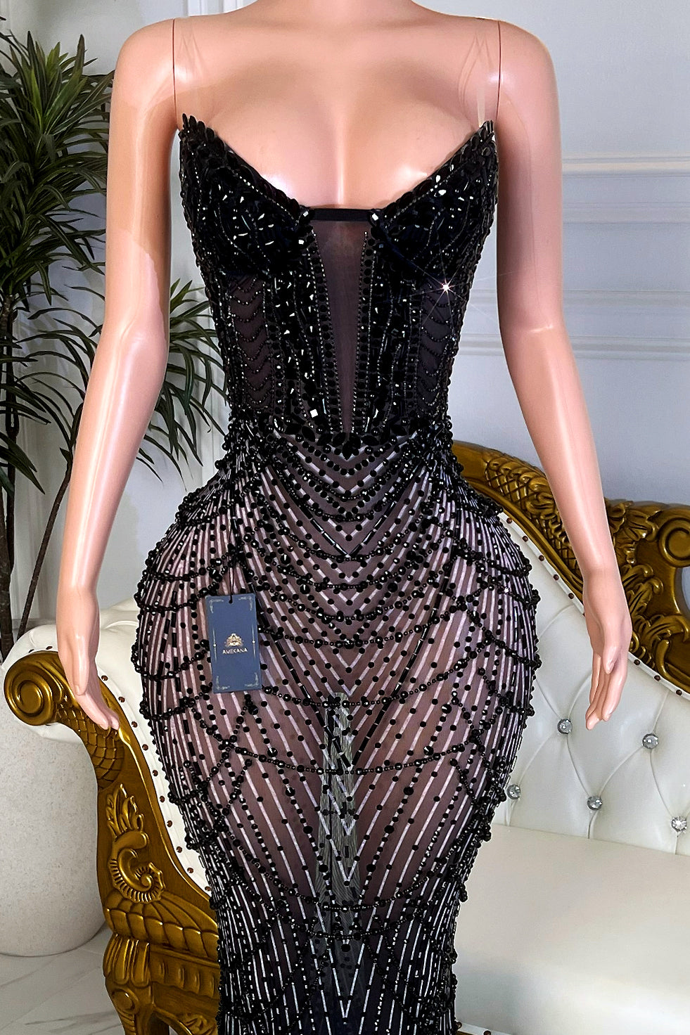 Kana Black Maxi Dress (Made to Order)