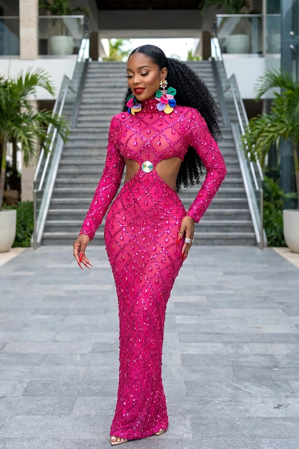 Dawn Rhinestone Dress (Ready To Ship)
