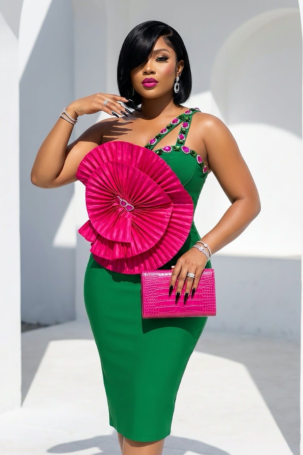 Wild Blossom Midi Dress(Ready To Ship)