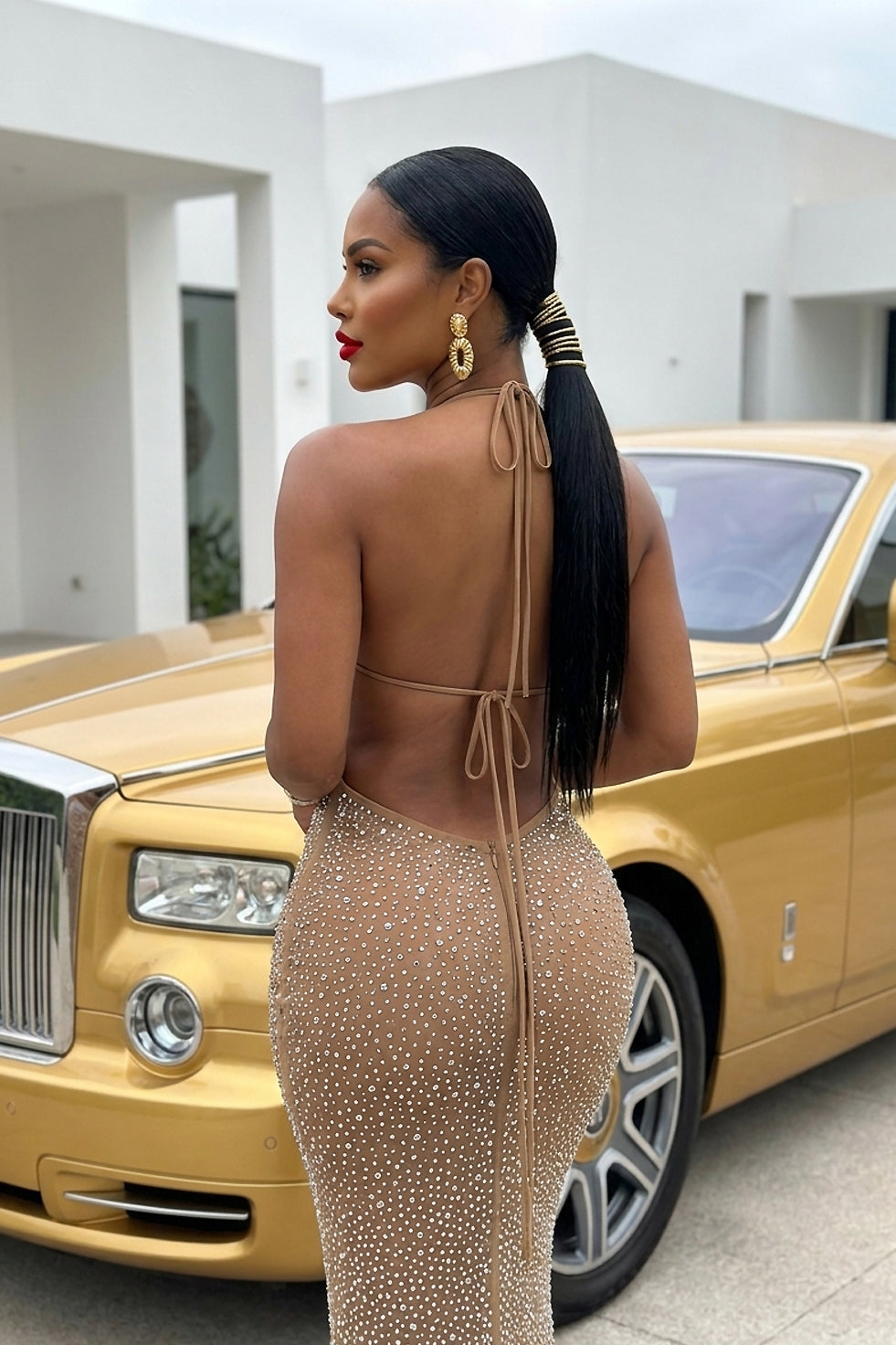 Sutton Rhinestone Dress (Ready To Ship)