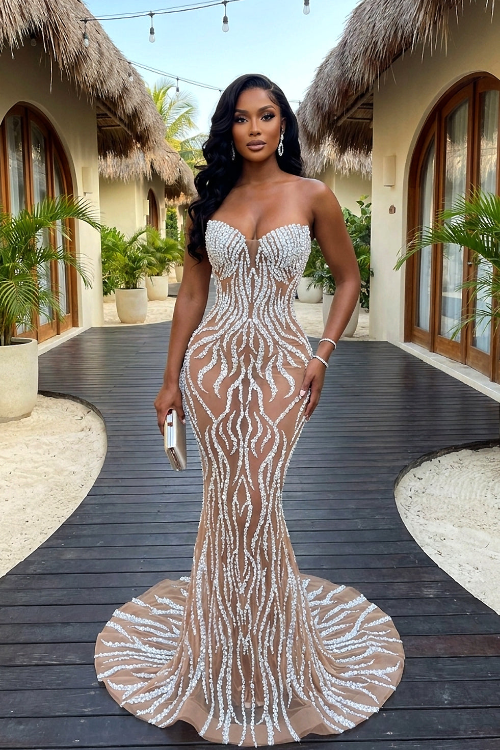 Wands White Maxi Dress (Ready To Ship)