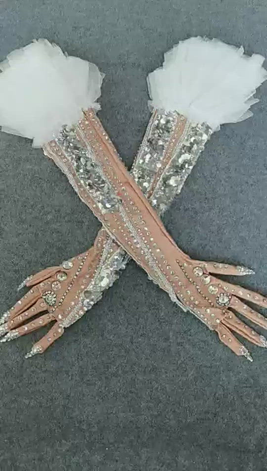Monalisa Diamante Gloves(Ready  To Ship)