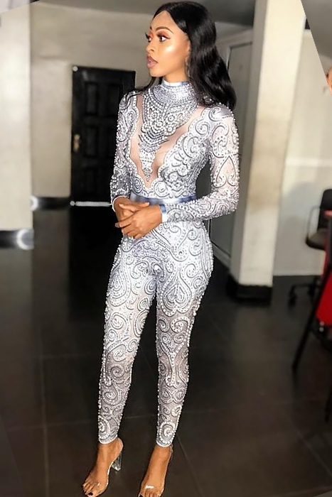 Anything You Want Diamante Jumpsuit (Ready To Ship)