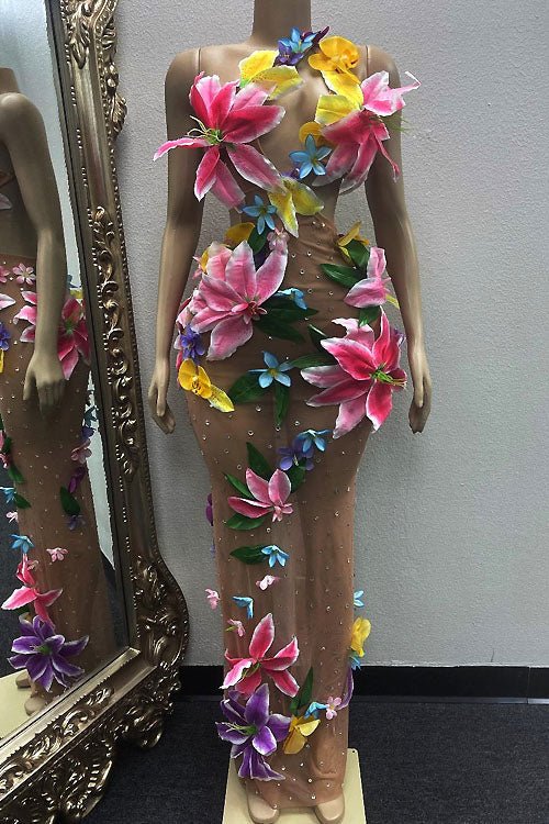 Bliss Flower Maxi Dress (Ready To Ship)