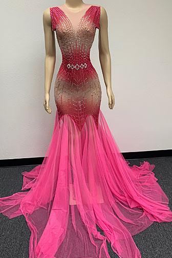 Darl Pink Rhinestone Dress