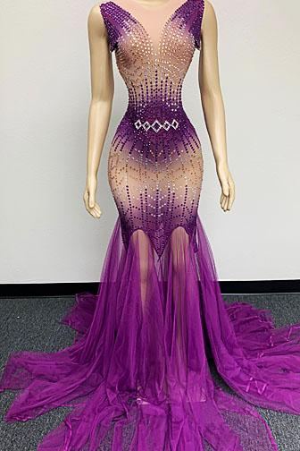 Darl Purple Diamante Dress