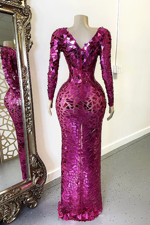 Doja Pink Mirror Maxi Dress