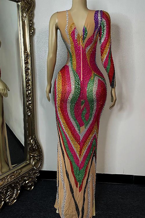 Emma Multi Color Diamante Dress