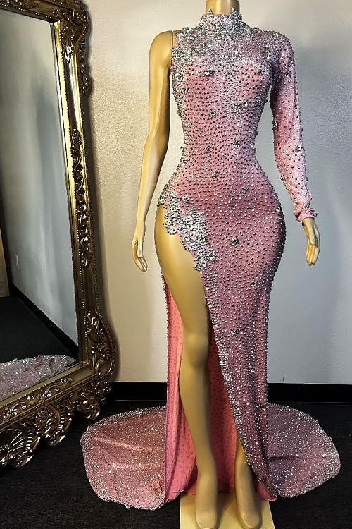 Gemini Pink Diamante Maxi Dress