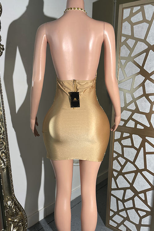 Carlotta Gold Dress(Ready To Ship)