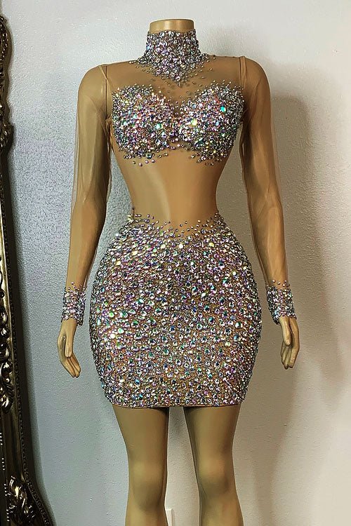 Icon Diamante Dress (Ready To Ship)