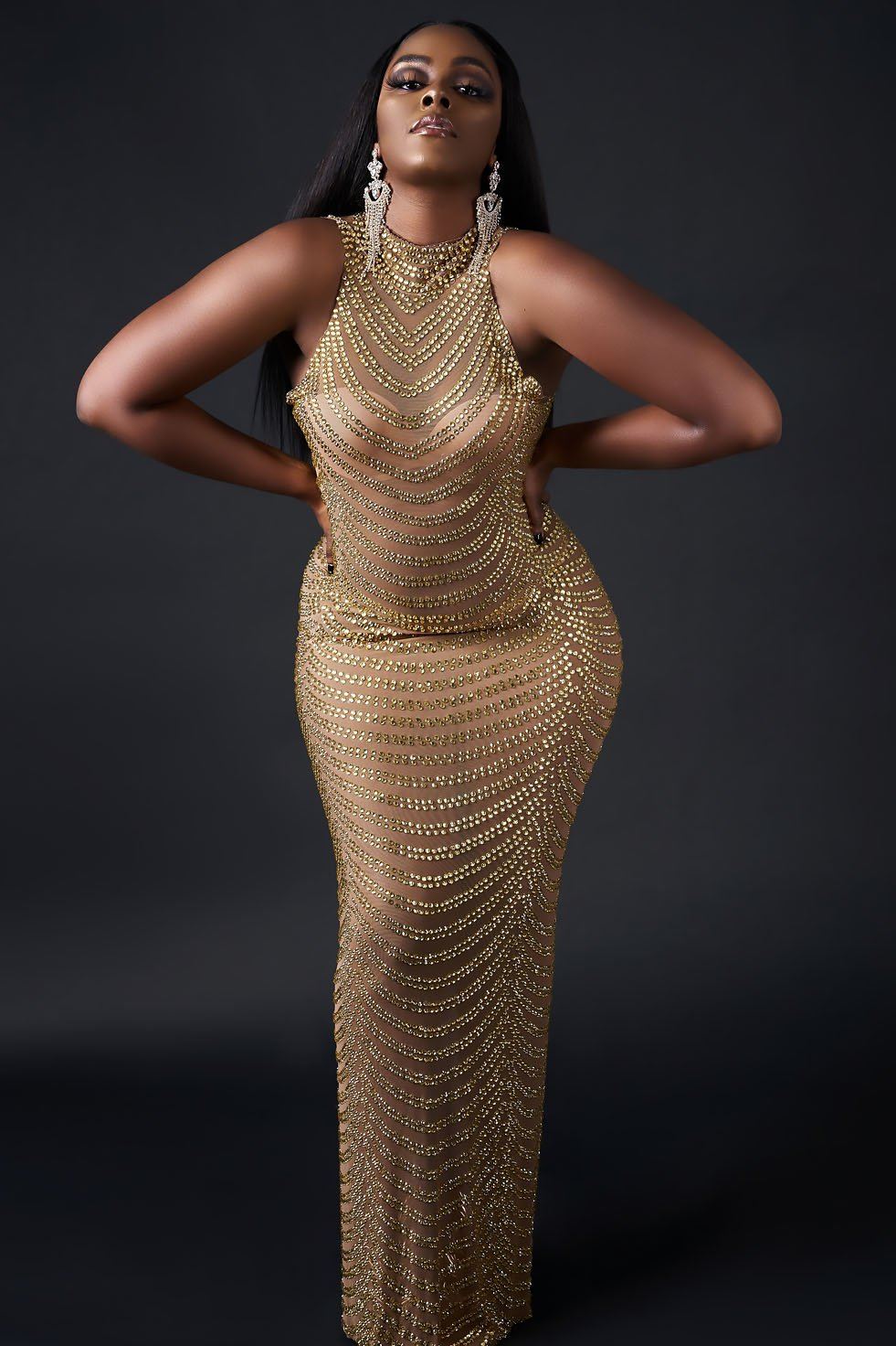 madonna sequin maxi dress Madonna wearing a #BobMackie Spring/Summer 1991 sequin and beaded bias strapless evening gown while being photographed by Steven Meisel for Vanity Fair in late February 1991 in Los Angeles. For its April
