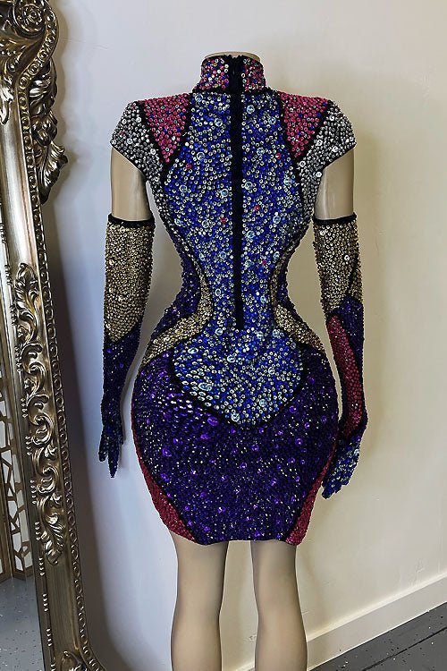 Marina Diamante Dress (Ready To Ship)