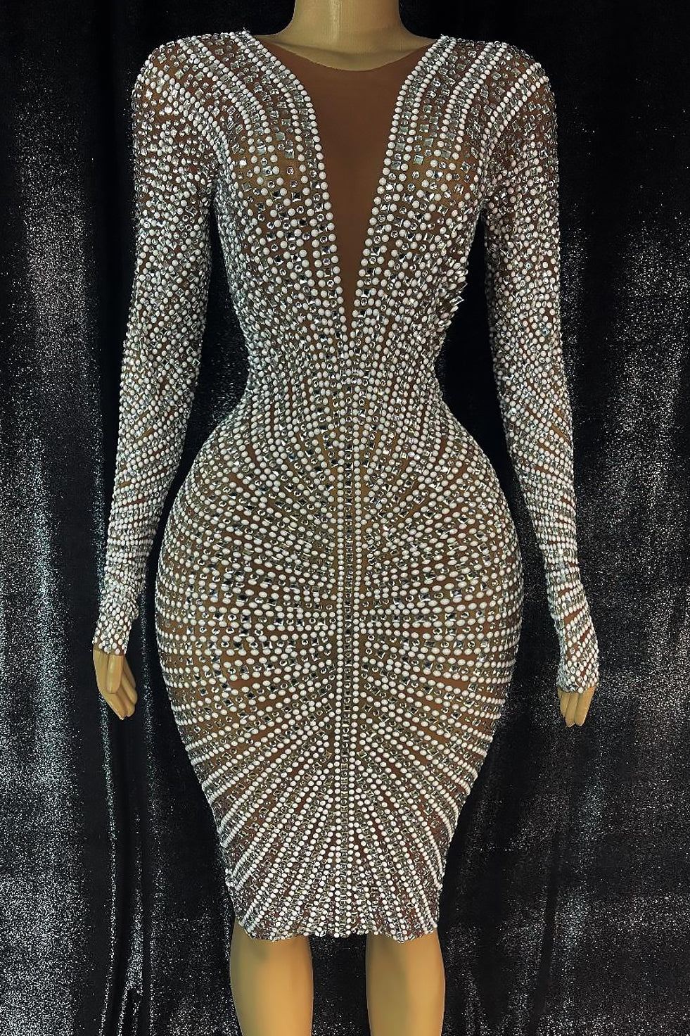 May Diamante Dress (Ready To Ship)