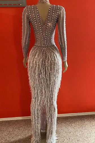 Octavia Diamante Tassel Evening Dress