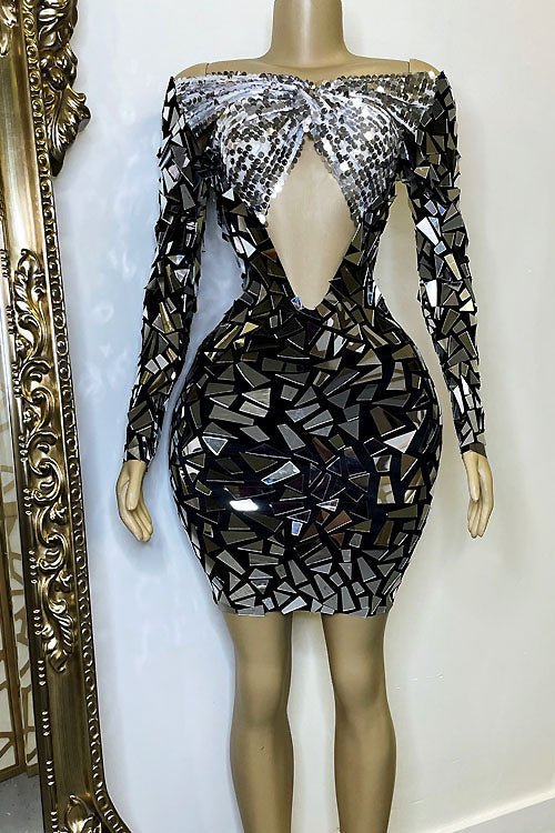 Show Girl Mirror Diamante Dress