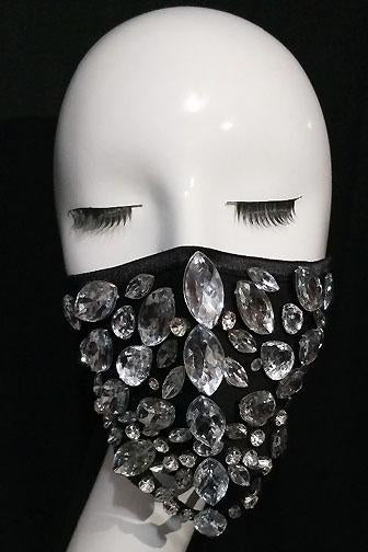 Stay Bougie Diamante Black Mask(Ready To Ship)